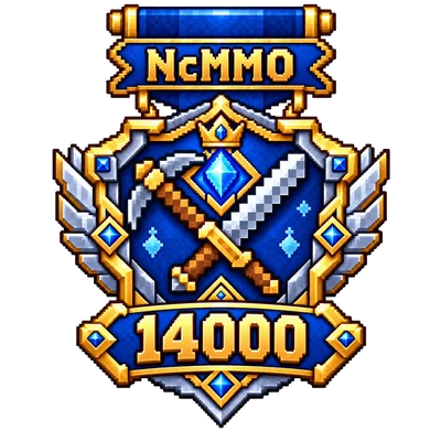 NcMMO-badge for 14 000 power level