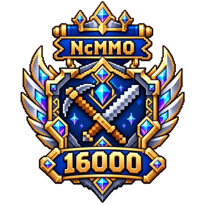 NcMMO-badge for 16 000 power level