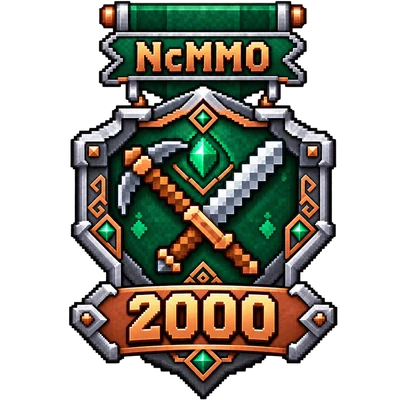 NcMMO-badge for 2 000 power level