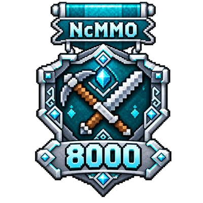 NcMMO-badge for 8 000 power level